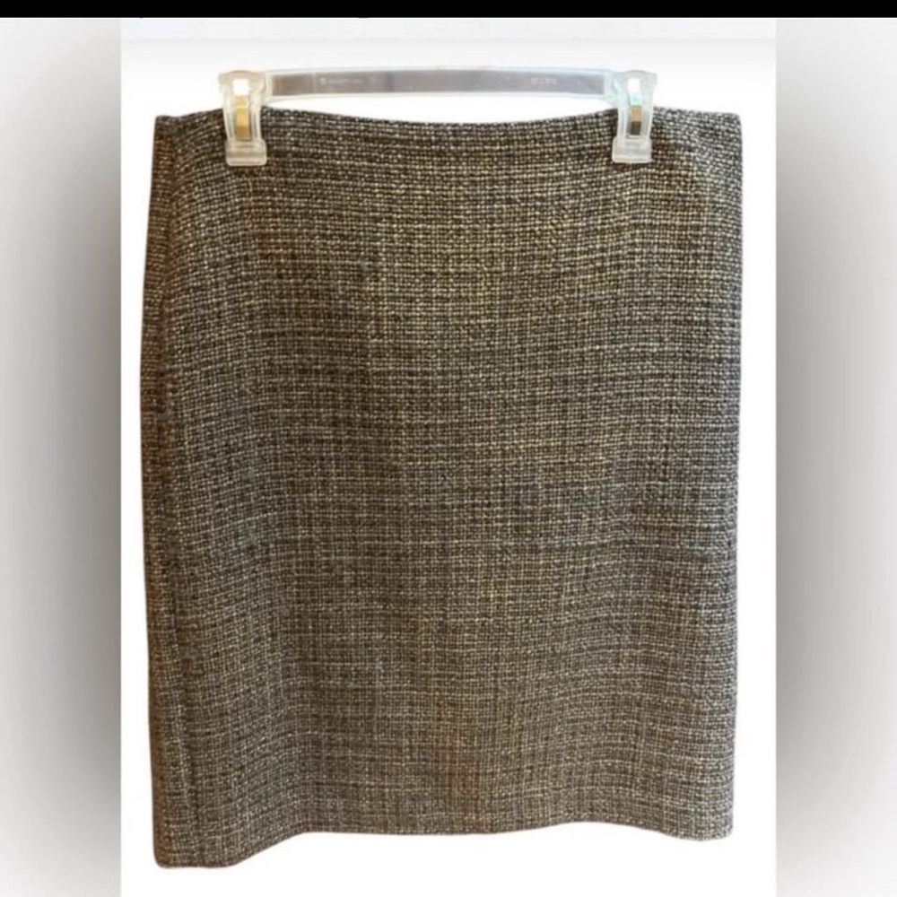 Talbots Brown and Gray Pencil Skirt Knee-Length Workwear